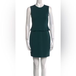Theory Sheath Dress SizeM (6-8) Dark Green sleeveless crewneck invisible zipper
